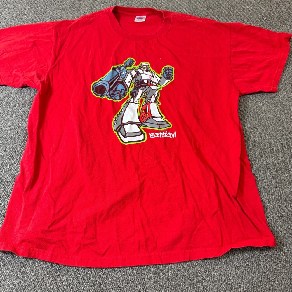 Transformers Megatron Decepticon G1 Mens Shirt Size XL Red Short Sleeve
